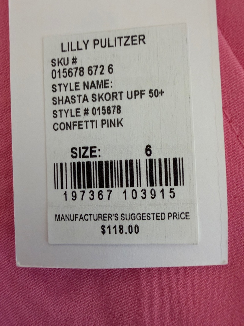 Lilly Pulitzer Hot Pink Pleated Shasta Skort - Picture 4 of 4